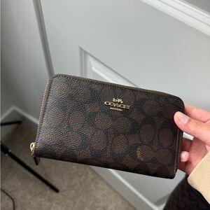 Coach Dark Brown Signature Wallet
